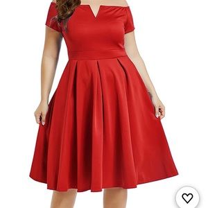Red Vintage 1950’s Midi Dress